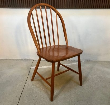 Danish Solid Teak Side Chair by Erik Ole Jørgensen for Tram Chairs, 1960s-JP-768929