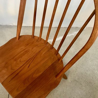 Danish Solid Teak Side Chair by Erik Ole Jørgensen for Tram Chairs, 1960s-JP-768929