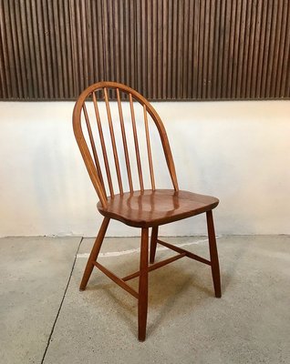 Danish Solid Teak Side Chair by Erik Ole Jørgensen for Tram Chairs, 1960s-JP-768929