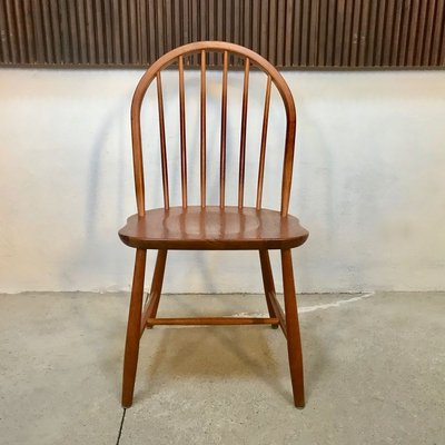 Danish Solid Teak Side Chair by Erik Ole Jørgensen for Tram Chairs, 1960s-JP-768929