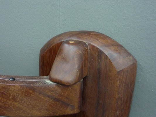 Danish Solid Teak Wall Lamp, 1960s-UG-1698071