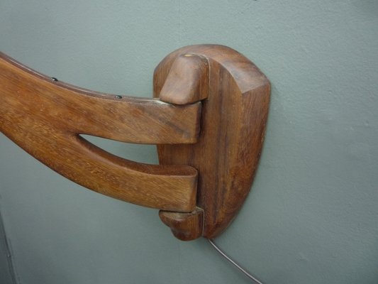 Danish Solid Teak Wall Lamp, 1960s-UG-1698071