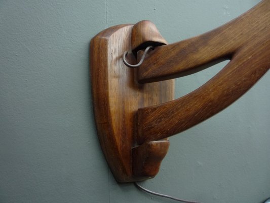 Danish Solid Teak Wall Lamp, 1960s-UG-1698071