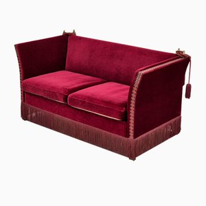 Danish Spanish Style Sofa in Velour with Ash Legs, 1960s-TMW-1821829