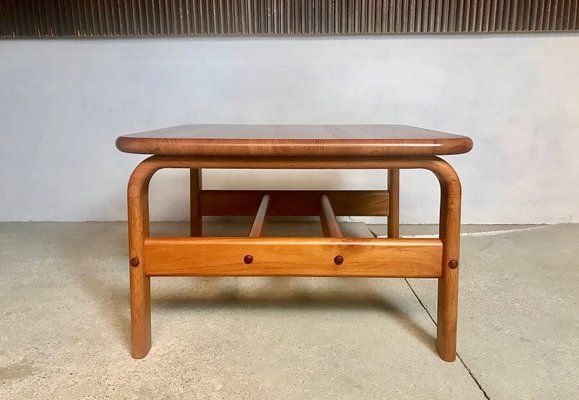 Danish Square Solid Teak Side or Coffee Table, 1960s-JP-952156