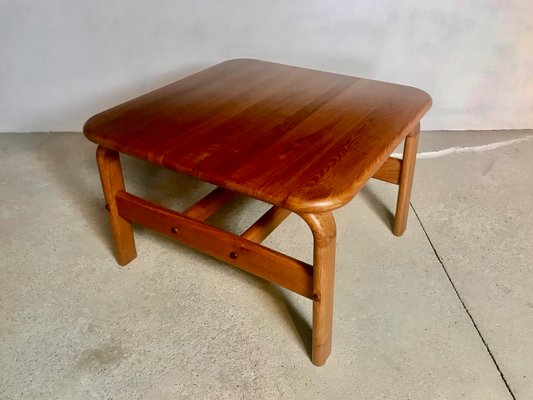 Danish Square Solid Teak Side or Coffee Table, 1960s-JP-952156