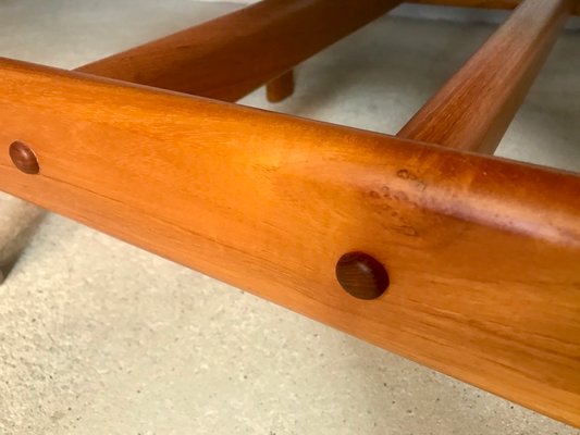 Danish Square Solid Teak Side or Coffee Table, 1960s-JP-952156