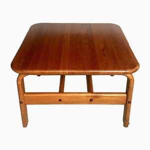 Danish Square Solid Teak Side or Coffee Table, 1960s-JP-952156