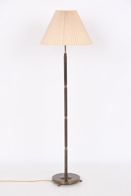 Danish Steel Floor Lamp with Adjustable Height, 1940s or 1950s-DQ-1389437