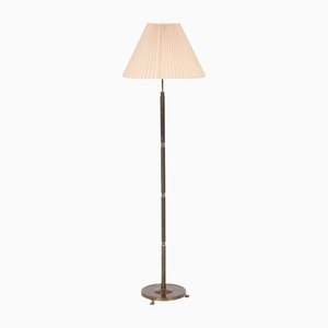 Danish Steel Floor Lamp with Adjustable Height, 1940s or 1950s-DQ-1389437