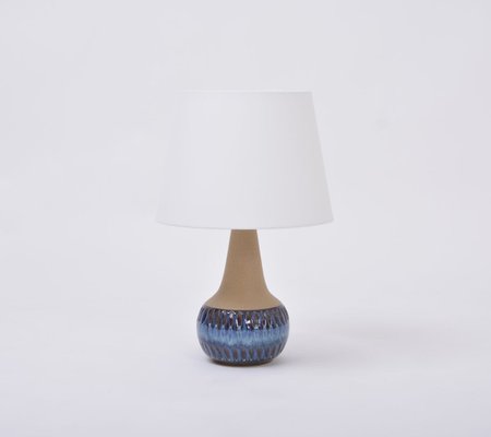 Danish Stoneware Table Lamp with Blue Ceramic Base from Søholm, 1960s-FN-883699