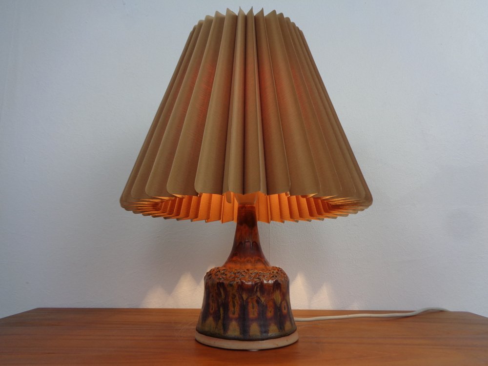 Danish Studio Ceramic Table Lamp by Elsa Rice for Riisa Keramik, 1960s