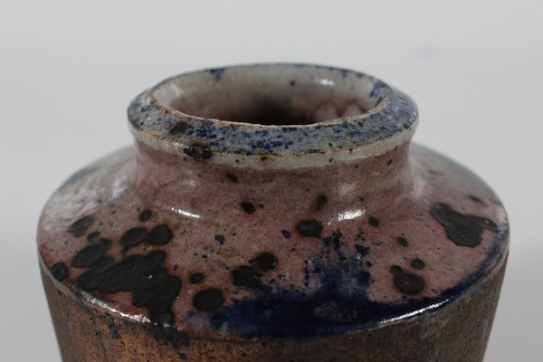 Danish Studio Ceramic Vase by Chris Moes Earth Tones with Speckles, 1972-QQ-1758349