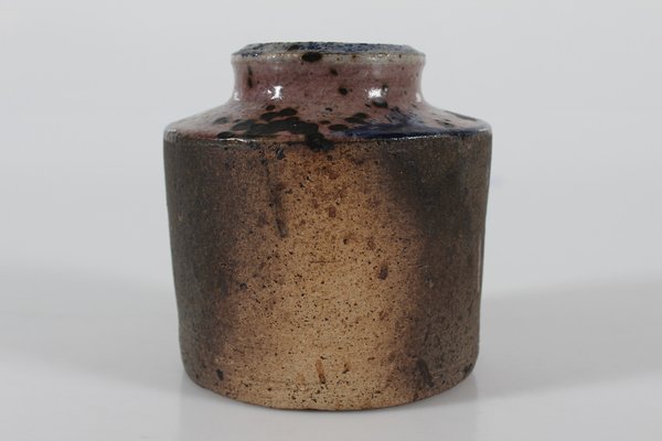 Danish Studio Ceramic Vase by Chris Moes Earth Tones with Speckles, 1972-QQ-1758349