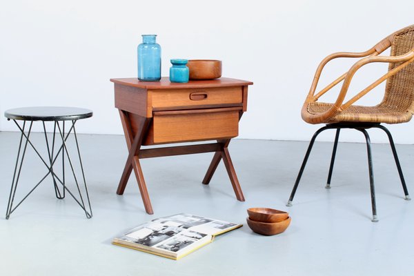 Danish Style Teak Magazine Rack from Wébé, 1950s-XT-900423