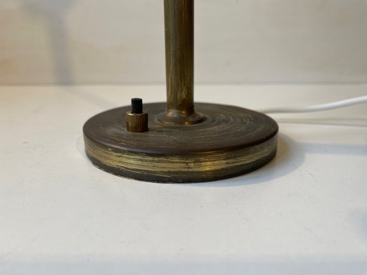 Danish Table Lamp in Brass and Marble Glass from Fog & Mørup, 1940s-LCR-1823039