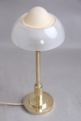 Danish Table Lamp in Brass & Glass from Fog and Mørup, 1920s-DQ-1798103