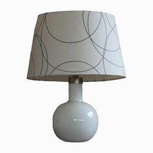 Danish Table Lamp in Opal Glass by Michael Bang for Holmegaard-ESB-1376683