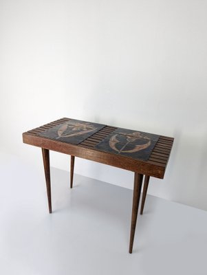 Danish Table with Ceramic in the Style of Mel Smilow, 1960s-JJT-1261696