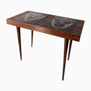 Danish Table with Ceramic in the Style of Mel Smilow, 1960s-JJT-1261696