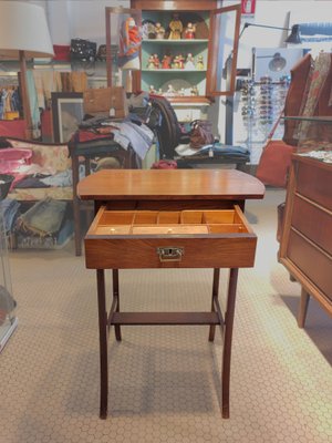 Danish Table with Drawer in Teak, 1950s-ZFY-1424516