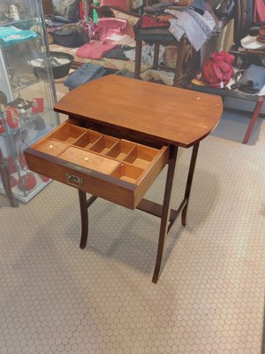 Danish Table with Drawer in Teak, 1950s-ZFY-1424516