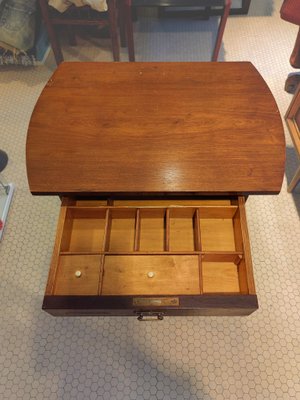 Danish Table with Drawer in Teak, 1950s-ZFY-1424516