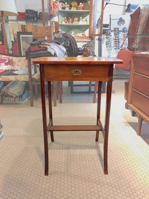 Danish Table with Drawer in Teak, 1950s-ZFY-1424516