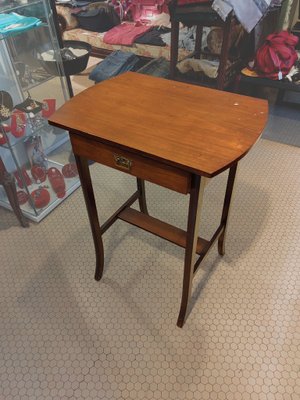 Danish Table with Drawer in Teak, 1950s-ZFY-1424516