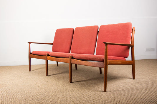 Danish Teak 3-Seater Sofa by Svend Åge Eriksen for Glostrup, 1960s