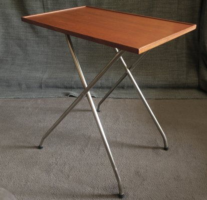 Danish Teak and Aluminium Coffee Table, 1960s-ED-765384