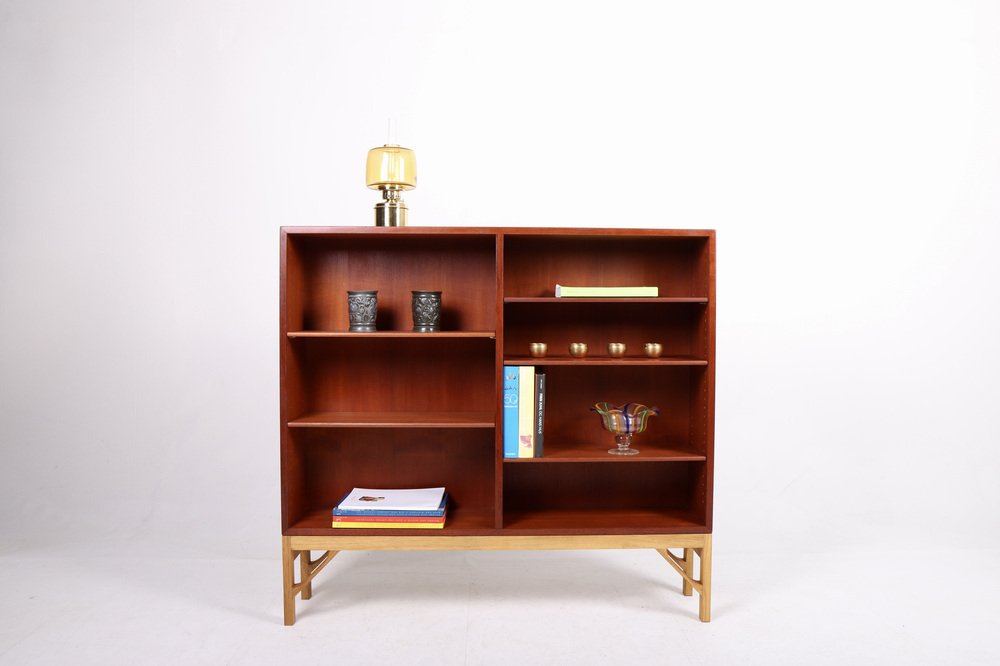 Danish Teak and Oak Bookcase by Børge Mogensen for Fdb, 1960s