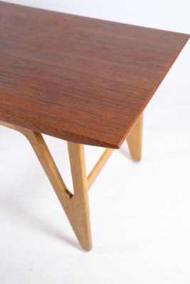 Danish Teak and Oak Coffee Table, 1960s-UY-1454052