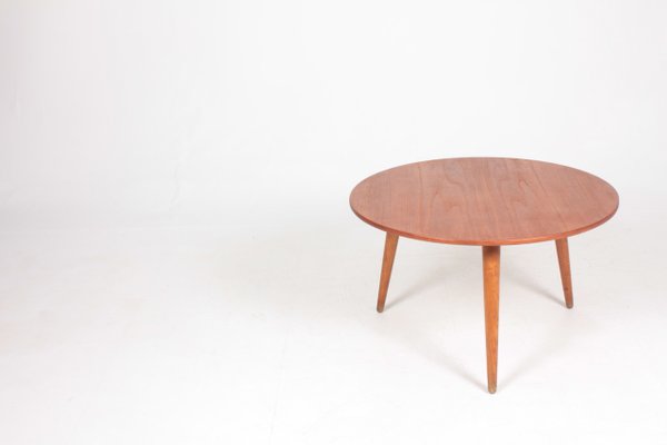 Danish Teak and Oak Coffee Table by Hans J. Wegner for Andreas Tuck, 1950s-FK-574972