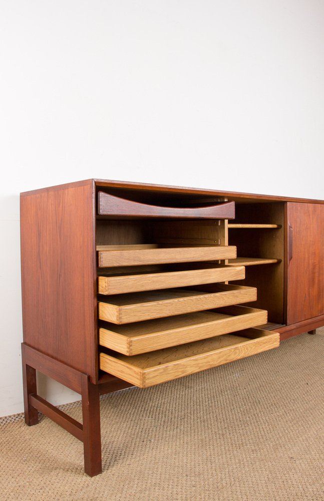 Danish Teak and Oak Model H38 Sideboard by Kurt Ostervig for KP Mobler, 1960s