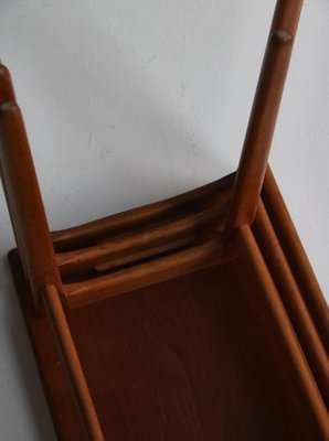 Danish Teak and Oak Nesting Tables by Svend Aage Madsen, 1950s, Set of 3-WRF-1321042