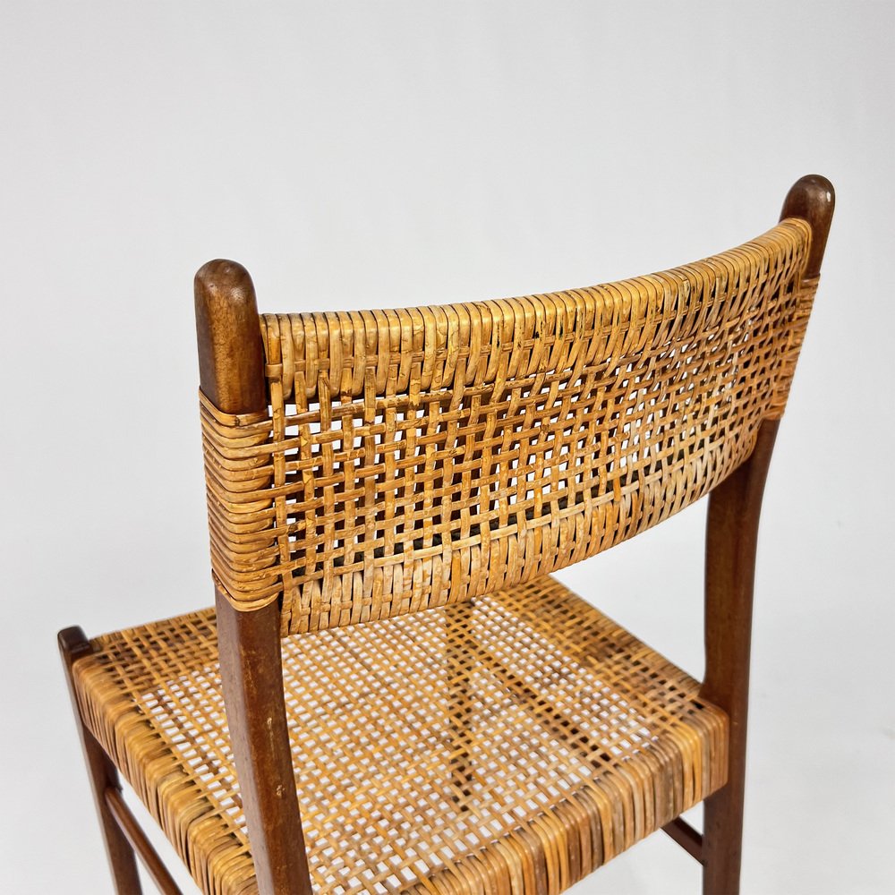 Danish Teak and Papercord Side Chair, 1960s