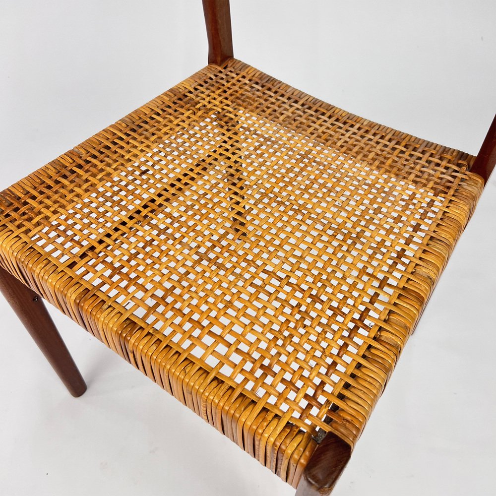 Danish Teak and Papercord Side Chair, 1960s