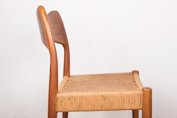 Danish Teak and Rope Chairs by Arne Hovmand Olsen for Mogens Kold, 1960s, Set of 4-EMB-1806241