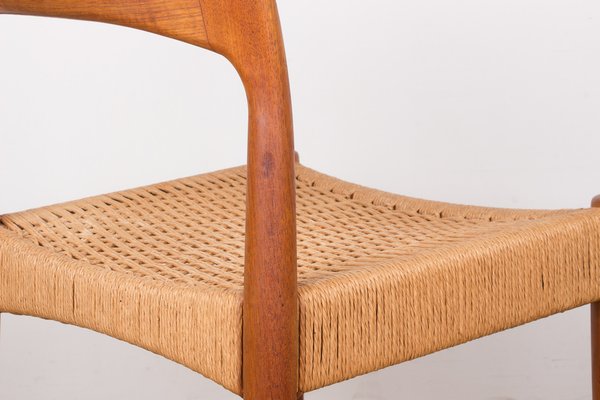 Danish Teak and Rope Chairs by Arne Hovmand Olsen for Mogens Kold, 1960s, Set of 4-EMB-1806241