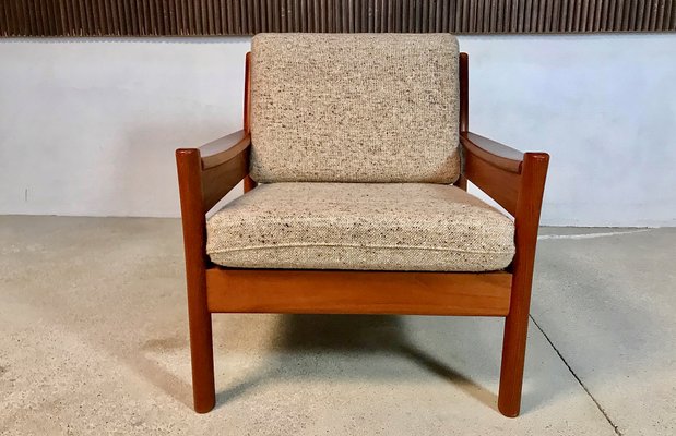 Danish Teak and Wool Easy Chairs from Dyrlund, 1960s, Set of 2-JP-947736