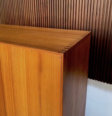 Danish Teak Bar Cabinet or Cupboard with Brass Details, 1960s-JP-1028531