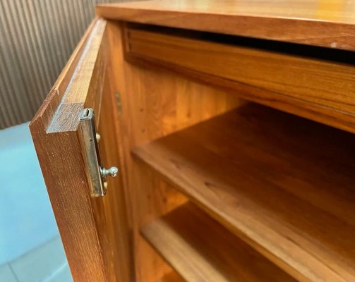 Danish Teak Bar Cabinet or Cupboard with Brass Details, 1960s-JP-1028531