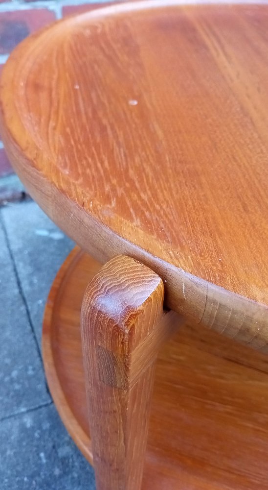 Danish Teak Bar Cart with Removable Tray, 1960s