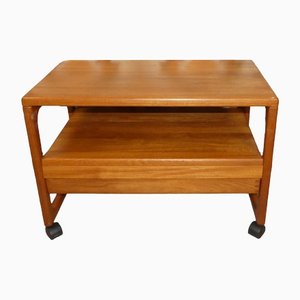 Danish Teak Bar Trolley with Drawer by Peter Brink for BR Møbler Gelsted, Denmark, 1960s-AFE-1371759