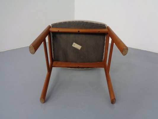 Danish Teak & Beige Wool Chair by Schou Andersen, 1960s-RDW-1254358