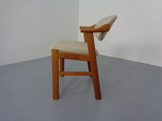 Danish Teak & Beige Wool Chair by Schou Andersen, 1960s-RDW-1254358