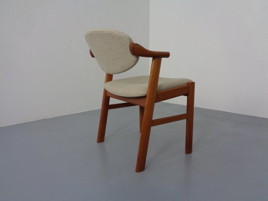 Danish Teak & Beige Wool Chair by Schou Andersen, 1960s-RDW-1254358