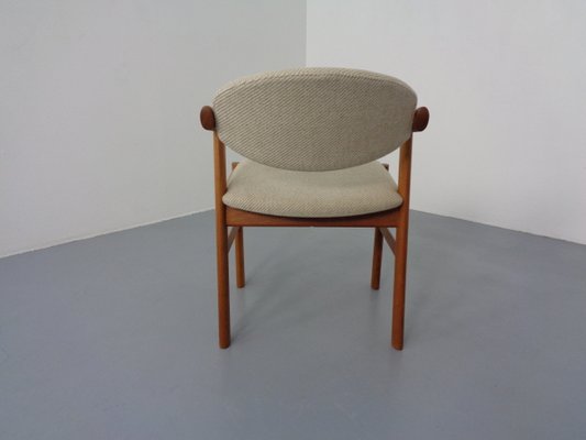 Danish Teak & Beige Wool Chair by Schou Andersen, 1960s-RDW-1254358