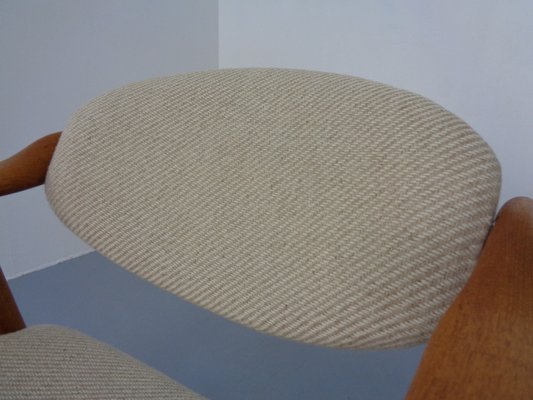 Danish Teak & Beige Wool Chair by Schou Andersen, 1960s-RDW-1254358